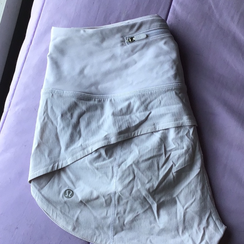 Lululemon White Athletic Shorts, Speed ups